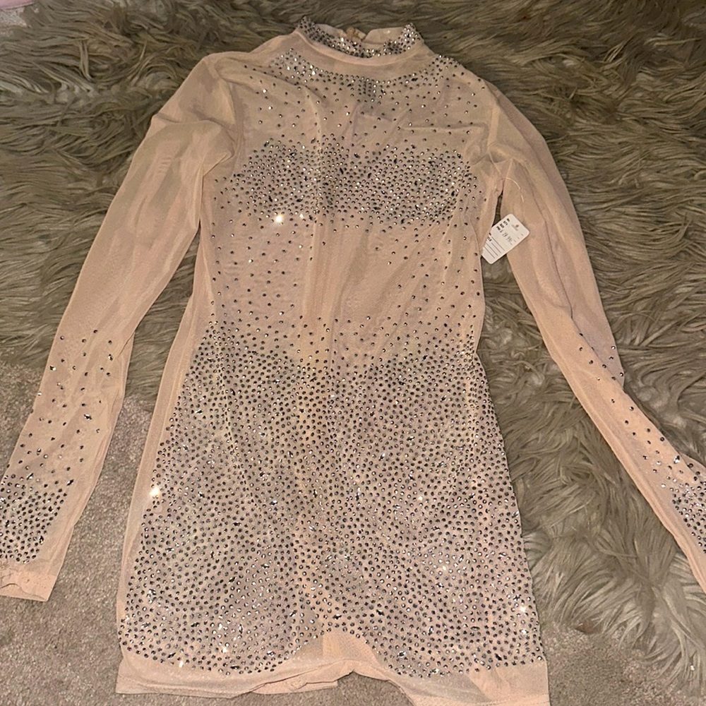 NWT Bedazzled Nylon Romper